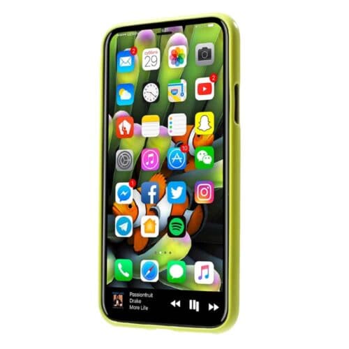 Iphone X - Blødt Gummi Cover Beskyttende Bagside - Gul