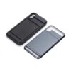 Iphone X - Plastik Og Gummi Hybrid Cover Med Kreditkort Holdere - Mørkeblå