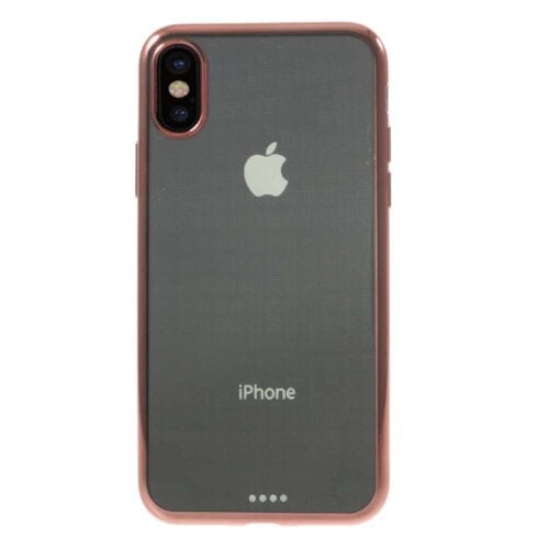 Iphone X - Blødt Gummi Cover - Rosaguld