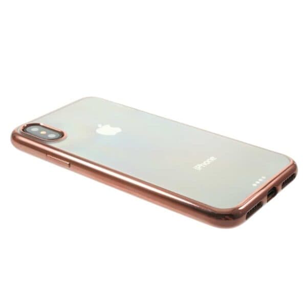 Iphone X - Blødt Gummi Cover - Rosaguld