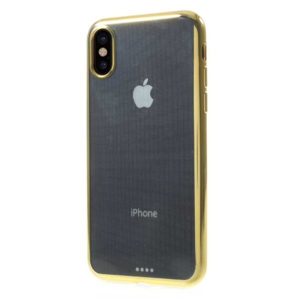 Iphone X - Blødt Gummi Cover - Guldfarve