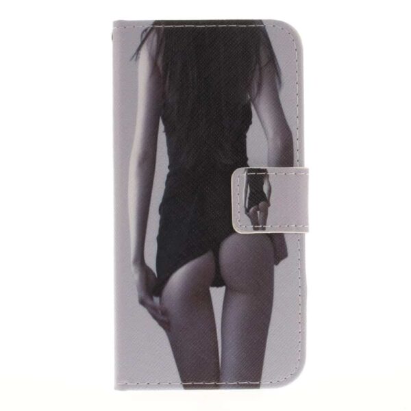 Iphone X - Kunstlæder Cover Med Kreditkort Holdere Og Præget Mønster - Pæn Pige