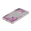 Iphone X - Blødt Gummi Cover Transparent Med Præget Mønster - Smukke Blomster