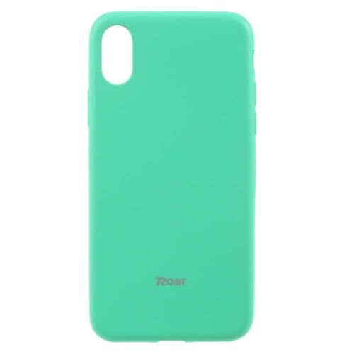 Iphone X - Blødt Gummi Cover Roar Korea - Cyan