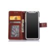Iphone X - Kunstlæder Etui Med Kreditkort Holdere 2-i-1 - Brun
