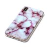 Iphone X - Gummi Cover Med Marmor Mønster - Rosa