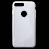 Iphone 8 Plus – Gummi Cover Med Klassisk S-line Design – Hvid