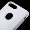 iphone 8 plus – gummi cover med klassisk s-line design – hvid