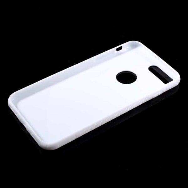 iphone 8 plus – gummi cover med klassisk s-line design – hvid