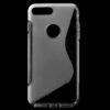Iphone 8 Plus - Gummi Cover Med Klassisk S-line Design - Transparent