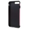 iphone 8 plus – gummi cover med overtrukket kunstlæder skindmønster – lyserød