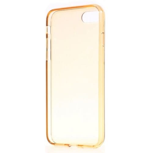Iphone 7 - Gennemsigtig Tpu Beskyttende Etui - Gold