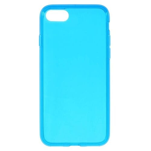 Iphone 7 - Gennemsigtig Tpu Etui  - Mørke Blå