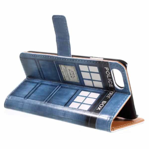 Iphone 7 - Mønstret Pung Pu Læder Stand Etui - Politibox