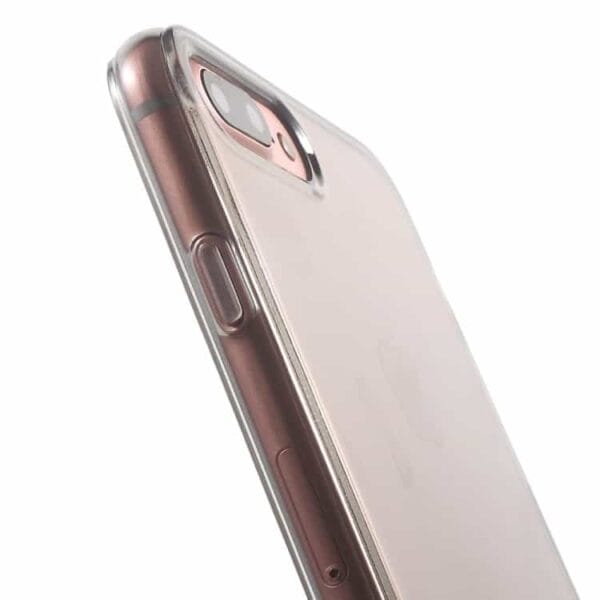 Iphone 7 Plus - Klart Blankt Gummi Tpu Cover - Grå