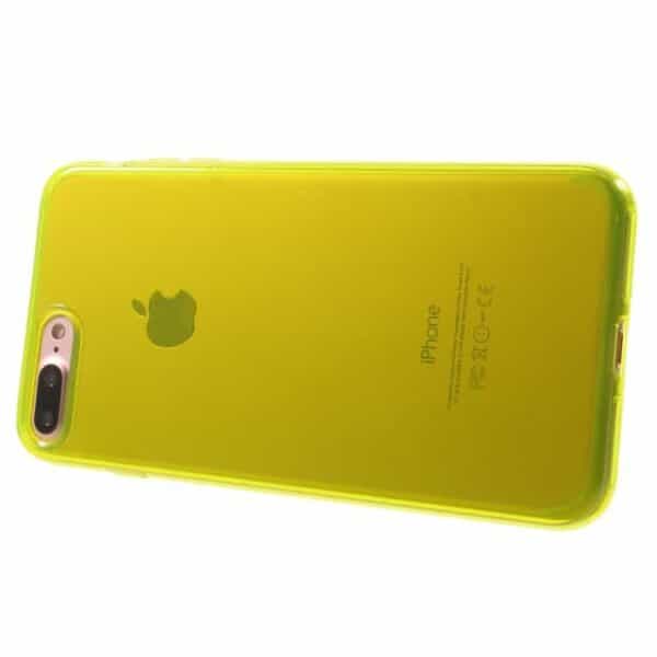 Iphone 7 Plus - Klart Blankt Gummi Tpu Cover - Gul