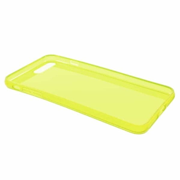 Iphone 7 Plus - Klart Blankt Gummi Tpu Cover - Gul