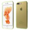 Iphone 7 Plus - Klart Blankt Gummi Tpu Cover - Grøn