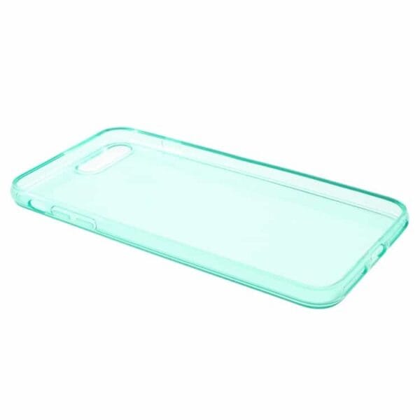 Iphone 7 Plus - Klart Blankt Gummi Tpu Cover - Lyseblå