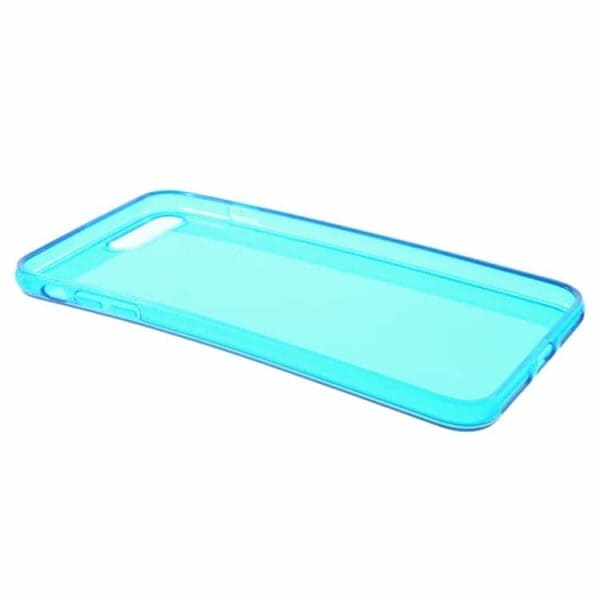 Iphone 7 Plus - Klart Blankt Gummi Tpu Cover - Mørkeblå