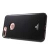 Iphone 8 Plus - Gummi Cover Med Funklende Pulver Design - Sort
