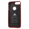 iphone 8 plus – gummi cover med funklende pulver design – rød