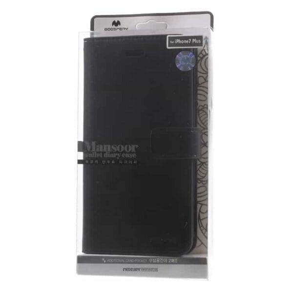 Iphone 7 Plus - Mercury Goospery Mansoor Pung Pu Læder Etui - Sort
