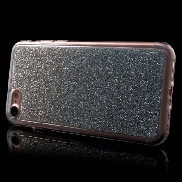 Iphone 8 - Gummi Cover Med Gradient Funklende Pulver - Lyseblå