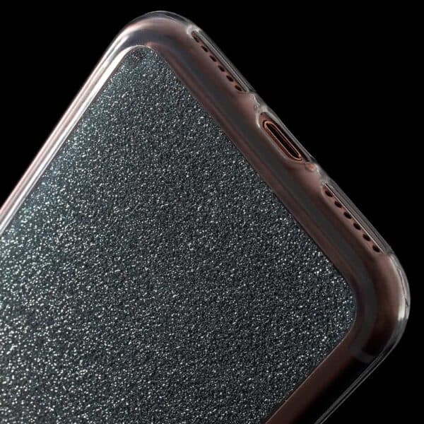 Iphone 8 - Gummi Cover Med Gradient Funklende Pulver - Lyseblå