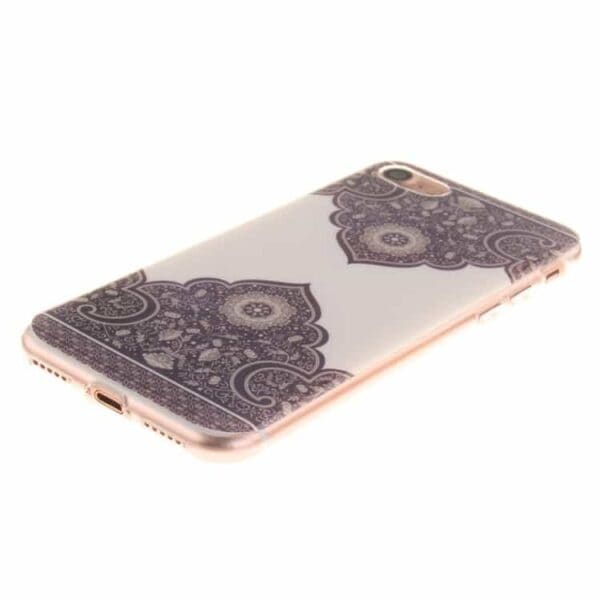 Iphone 7 - Blødt Tpu Imd Mønstret Cover - Symmetriske Blomster