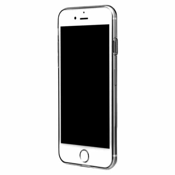 Iphone 7 - Baseus Simple Series Klart Tpu Cover Med Støvplug - Sort