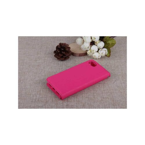 Iphone 8 - Kunstlæder Cover Pung Med Håndrem Og Kryds Textil - Rosa