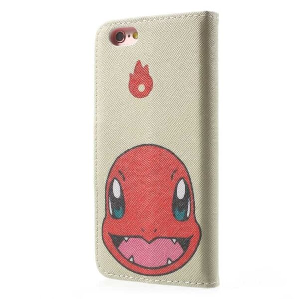 Iphone 6/6s - Pokemon Go Pu Læder Pung Stand Etui - Pocket Monster Charmander