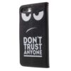 Iphone 8 Plus - Kunstlæder Etui Pung Med Håndrem - Do Not Trust Anyone