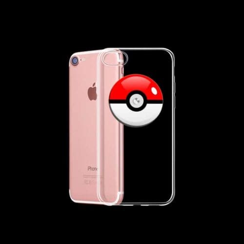 Iphone 7 - Pokemon Go 3d Pokeball Klart Tpu Cover - Rød