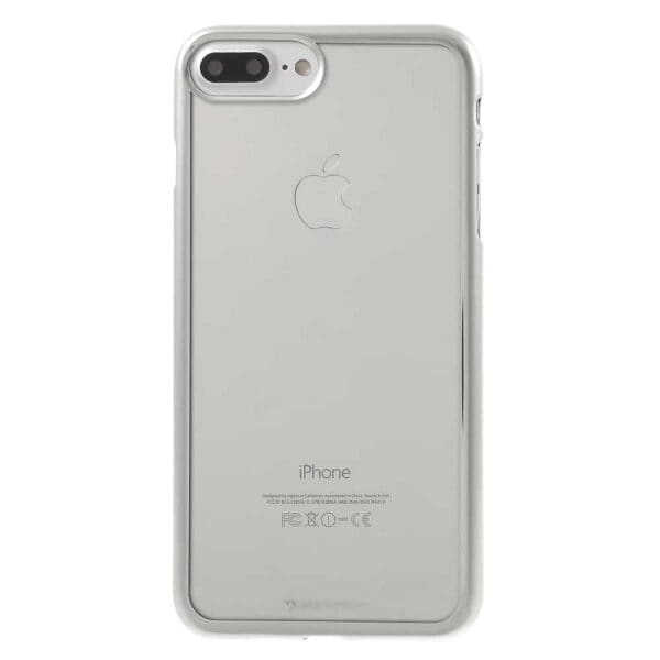 Iphone 8 Plus - Klart Gummi Cover - Mercury Goospery - Sølv