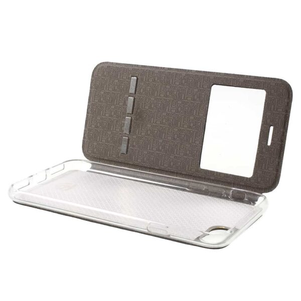 iphone 8 – kunstlæder flip cover med vindue – sort
