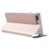 iphone 8 plus – kunstlæder etui med stå-funktion og vindue – rosaguld