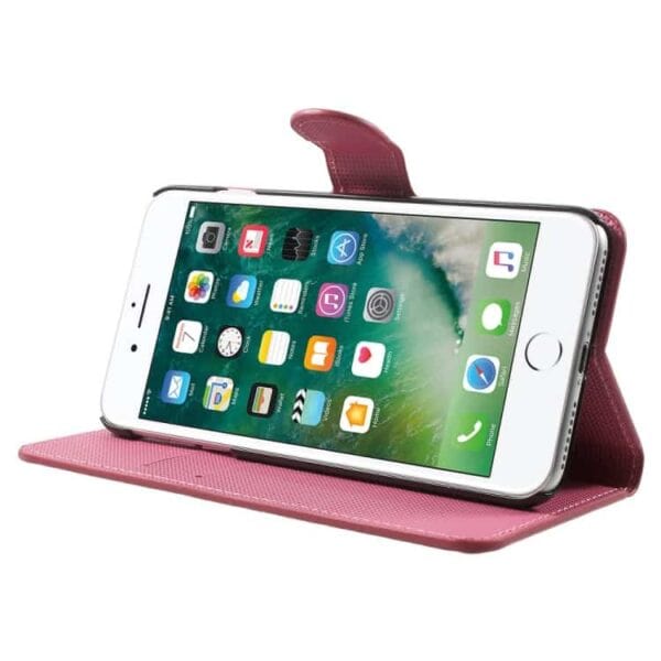 Iphone 7 Plus - Mønstret Folio Pu Læder Pung Stand Cover - Geometrisk Figur