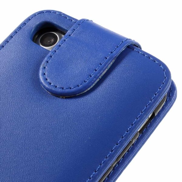 iphone 8 – kunstlæder cover med vertikalt flip – blå