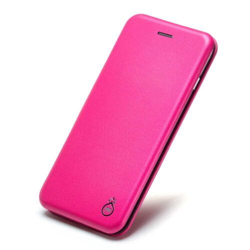 Iphone 8 Plus - Kunstlæder Etui Med Kreditkort Holder Og Stå-funktion - Rosa