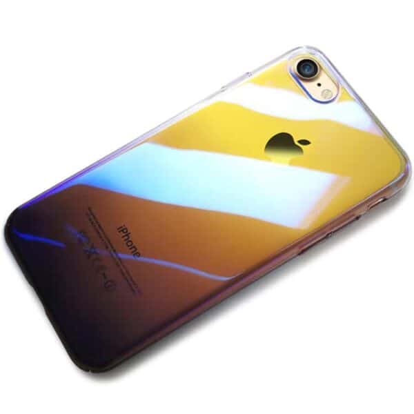 Iphone 7 - Cafele Gradient Farve Pc Hard Cover - Sort