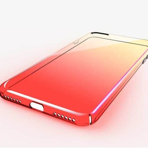 Iphone 7 - Cafele Gradient Farve Pc Hard Cover - Rød