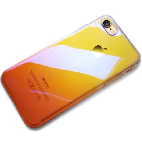 Iphone 7 - Cafele Gradient Farve Pc Hard Cover - Guldfarve