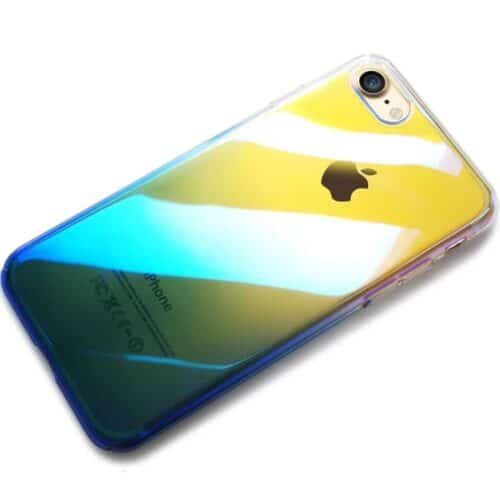 Iphone 7 - Cafele Gradient Farve Pc Hard Cover - Blå