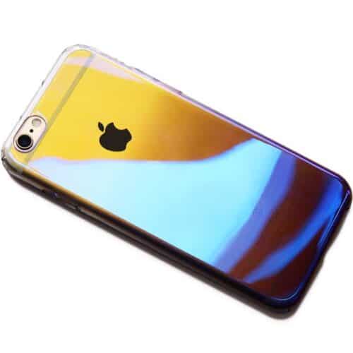 Iphone 6/6s Plus - Cafele Gradient Farve Pc Hard Cover - Sort