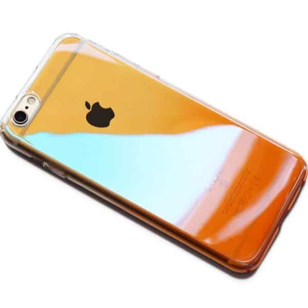 Iphone 6/6s - Cafele Gradient Farve Pc Hard Cover - Guldfarve