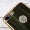 Iphone 8 Plus - Blødt Gummi Cover Med Luksus Stil - Mørkegrøn