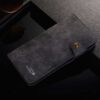 Iphone 7 Plus - Golden Phoenix Rome Retro Ægte Læder Pung Cover - Sort