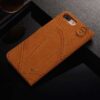 Iphone 7 Plus – Golden Phoenix Rome Retro Ægte Læder Pung Cover – Orange